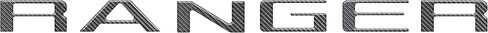 Tailgate Letter Inserts - Compatible with 2024-2025 Ford Ranger in Kuwait