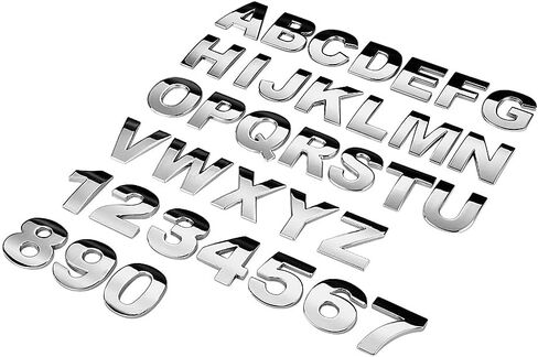 LZLRUN Big Size Custom Matte Metal Letters for Car and Mailbox House Decals Emblem Name Badge Kit (Black) in Saudi Arabia