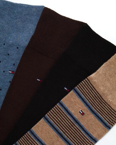 Tommy Hilfiger Mens Dress Socks-8 Pack Stylish Crew Socks for Men ، Treatable ، Wicking and Respressable ، Size 7-12 in Saudi Arabia