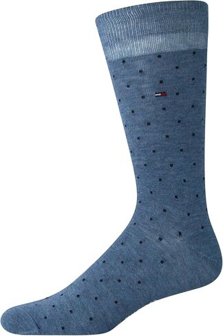 Tommy Hilfiger Mens Dress Socks-8 Pack Stylish Crew Socks for Men ، Treatable ، Wicking and Respressable ، Size 7-12 in Saudi Arabia
