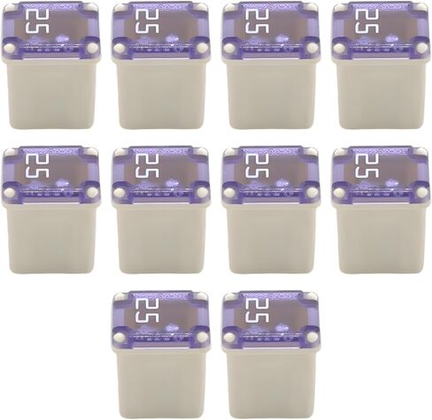 10PCS 30Amp Car Micro Cartridge Fuses, Car Low Profile Mini Box Shaped Fuse, Vehicle Square Female Fuse Accessories, Slow Blow FMM Mcase Type Fuses Replacement for SUV, Sedan, Truck (30 Amp) in Saudi Arabia