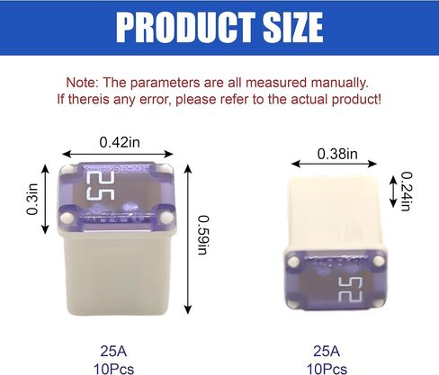 10PCS 30Amp Car Micro Cartridge Fuses, Car Low Profile Mini Box Shaped Fuse, Vehicle Square Female Fuse Accessories, Slow Blow FMM Mcase Type Fuses Replacement for SUV, Sedan, Truck (30 Amp) in Saudi Arabia