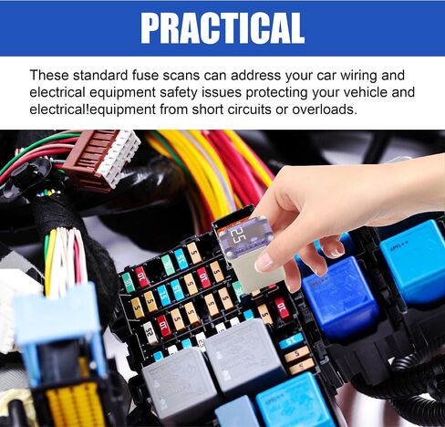 10PCS 30Amp Car Micro Cartridge Fuses, Car Low Profile Mini Box Shaped Fuse, Vehicle Square Female Fuse Accessories, Slow Blow FMM Mcase Type Fuses Replacement for SUV, Sedan, Truck (30 Amp) in Saudi Arabia