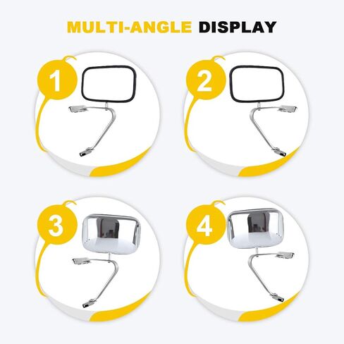 Ineedup Replacement Mirrors Tow Mirrors Fit for 80-96 For Ford For F150 For F-250 For F-350 For F450 Ranger Bronco Explorer Truck Pickup Left and Right Side Manual Control in Kuwait