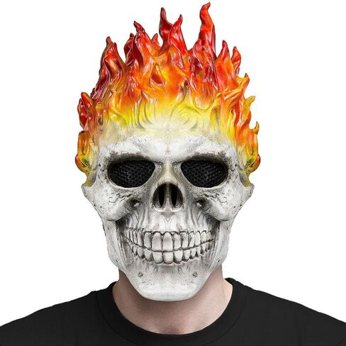 Scary Skull Mask Horror Hood Halloween Skelon Massk Cosplay Props in Kuwait