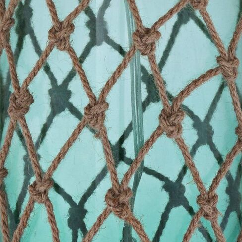 360 Lighting Crosby Cottage Accent Table Lamps 22.5" High Set of 2 Natural Coastal Blue Green Rope Net Off White Drum Shade Decor for Living Room Bedroom House Bedside Nightstand in Kuwait