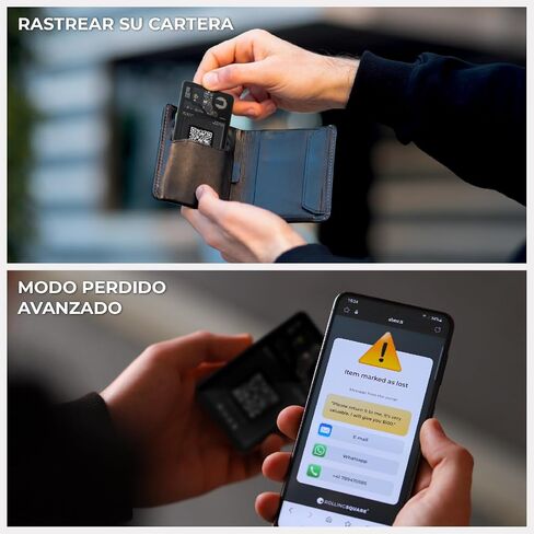 Rolling Square Aircard Wallet Tracker - Bluetooth Wallet Finder (2-Pack) Find My Network Compatible with Business Card Feature NFC/QR Code in Saudi Arabia