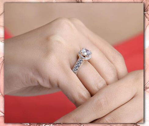 Dazzlingrock Collection 10K Solid Gold Round White Cubic Zirconia CZ Womens Bridal Engagement Ring in Saudi Arabia