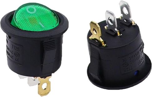 4Pcs 5V-12V / 220v ON/Off Round Rocker Switch LED Illuminated Car Dashboard Dash Boat Van with Light(4Pcs Blue,5-12V) in Saudi Arabia
