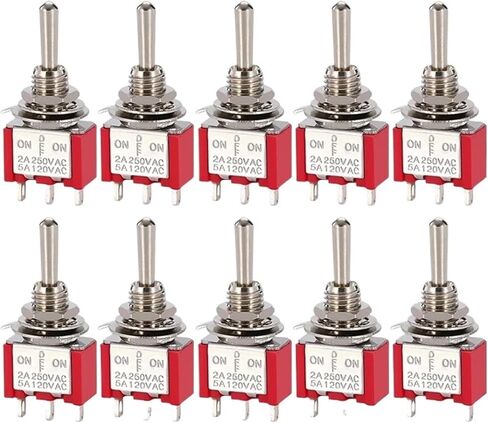 10pcs MTS-102 103 MTS-202 203 Toggle Switch 6A 125VAC on 6mm Mini Switch on Off on Waterproof Cap(MTS203 Dark Blue) in Saudi Arabia