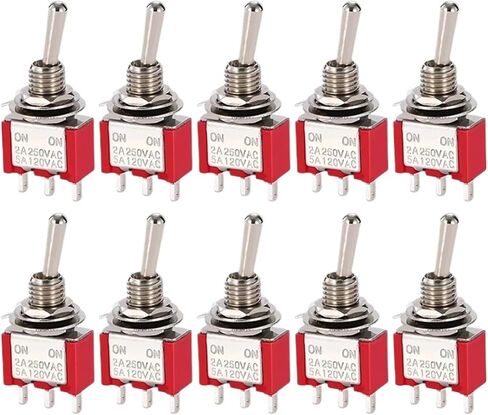 10pcs MTS-102 103 MTS-202 203 Toggle Switch 6A 125VAC on 6mm Mini Switch on Off on Waterproof Cap(MTS203 Dark Blue) in Saudi Arabia