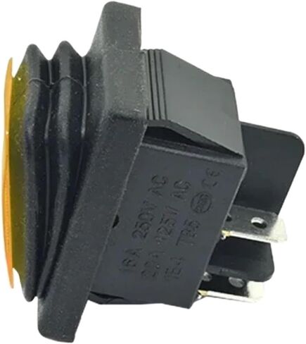 250VAC KCD4 201 203 Waterproof Rocker Switch DPST 4pin ON Off 12V 220V LED 6 Pin ON ON Boat Car Rocker Switch(Green Light,ON-Off-ON 6PIN_220V) in Saudi Arabia