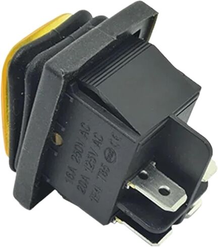 250VAC KCD4 201 203 Waterproof Rocker Switch DPST 4pin ON Off 12V 220V LED 6 Pin ON ON Boat Car Rocker Switch(Green Light,ON-Off-ON 6PIN_220V) in Saudi Arabia