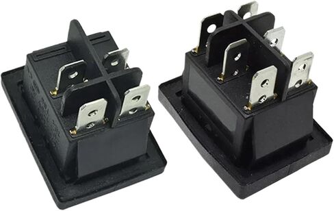 250VAC KCD4 201 203 Waterproof Rocker Switch DPST 4pin ON Off 12V 220V LED 6 Pin ON ON Boat Car Rocker Switch(Green Light,ON-Off-ON 6PIN_220V) in Saudi Arabia