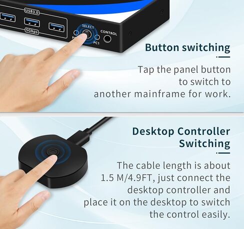محول USB 2 في 1 مخرج (1 في 2 مخرج) ثنائي الاتجاه، محدد مفتاح USB 3.0، محول ماوس لوحة المفاتيح، محول USB 2 جهاز كمبيوتر يتشارك في جهاز واحد للطابعة، لوحة المفاتيح، مفتاح USB مع قطعتين من كابلات USB-A. in Saudi Arabia