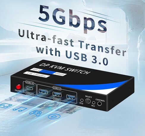 محول USB 2 في 1 مخرج (1 في 2 مخرج) ثنائي الاتجاه، محدد مفتاح USB 3.0، محول ماوس لوحة المفاتيح، محول USB 2 جهاز كمبيوتر يتشارك في جهاز واحد للطابعة، لوحة المفاتيح، مفتاح USB مع قطعتين من كابلات USB-A. in Saudi Arabia