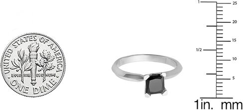 Dazzlingrock Collection 0.25-2.00 Carat Princess Black Diamond Solitaire Engagement Ring for Women in 14K Solid Gold in Saudi Arabia