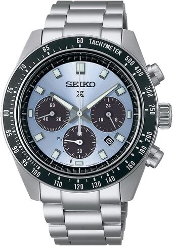 Seiko Men's SSC813 Prospex Solar Chronograph Watch, Blue, Sport Chronograph in Saudi Arabia