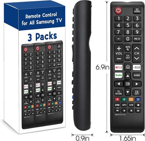 3 Pack Newest Replacement Samsung TV Remote, Compatible with All Samsung Smart TVs, LCD, LED, 3D, HDTV, Series TVs in Kuwait