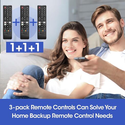 3 Pack Newest Replacement Samsung TV Remote, Compatible with All Samsung Smart TVs, LCD, LED, 3D, HDTV, Series TVs in Kuwait