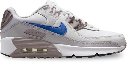 Nike Air Max 90 Big Kids' Shoes (HF6358-105, White/College Grey/Summit White/Racer Blue) in Saudi Arabia