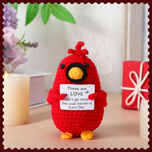 Sympathy Gifts for Loss of Loved One, Small Handmade Cardinal Crochet Doll Memorial Gifts for Loss of Loved One, Bereavement Remembrance Condolence Cardinal Gift for Women(I Am Always with You) in Saudi Arabia