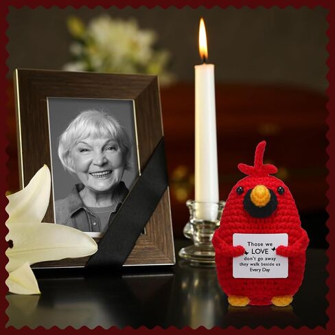 Sympathy Gifts for Loss of Loved One, Small Handmade Cardinal Crochet Doll Memorial Gifts for Loss of Loved One, Bereavement Remembrance Condolence Cardinal Gift for Women(I Am Always with You) in Saudi Arabia