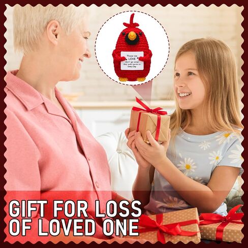 Sympathy Gifts for Loss of Loved One, Small Handmade Cardinal Crochet Doll Memorial Gifts for Loss of Loved One, Bereavement Remembrance Condolence Cardinal Gift for Women(I Am Always with You) in Saudi Arabia
