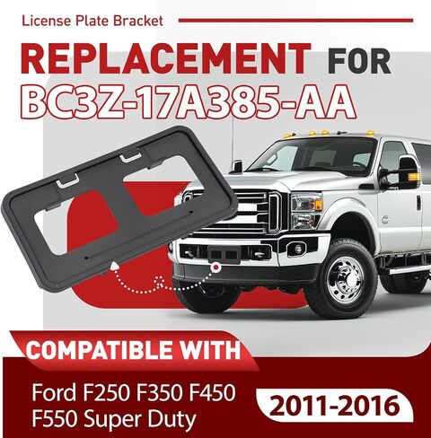 Front License Plate Bracket Holder Compatible with 2011-2016 Ford F250 F350 F450 F550 Super Duty Replacement for BC3Z-17A385-AA FO1068131 Bumper License Plate Tag Mounting Frames in Saudi Arabia