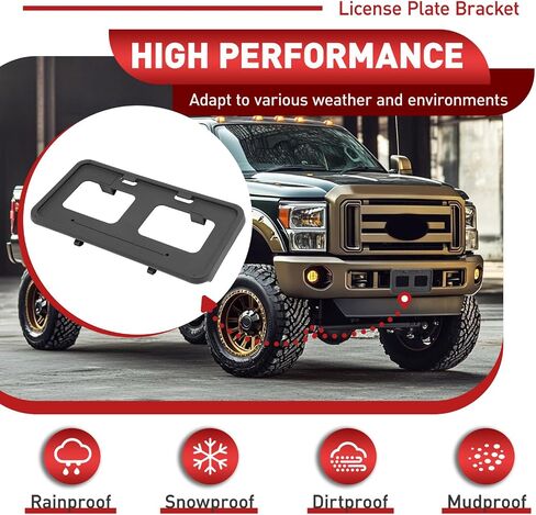 Front License Plate Bracket Holder Compatible with 2011-2016 Ford F250 F350 F450 F550 Super Duty Replacement for BC3Z-17A385-AA FO1068131 Bumper License Plate Tag Mounting Frames in Saudi Arabia