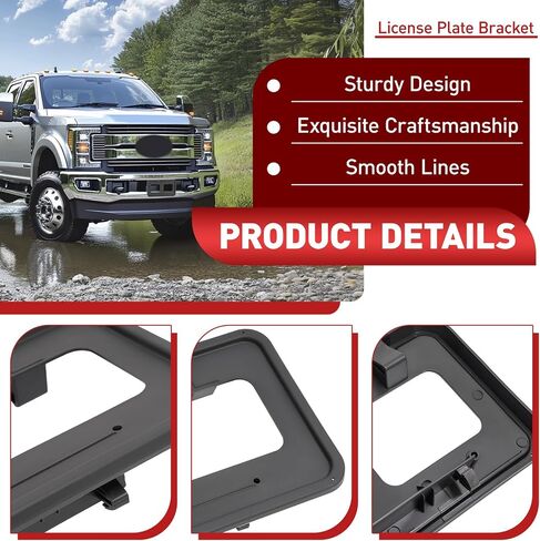 Front License Plate Bracket Holder Compatible with 2011-2016 Ford F250 F350 F450 F550 Super Duty Replacement for BC3Z-17A385-AA FO1068131 Bumper License Plate Tag Mounting Frames in Saudi Arabia