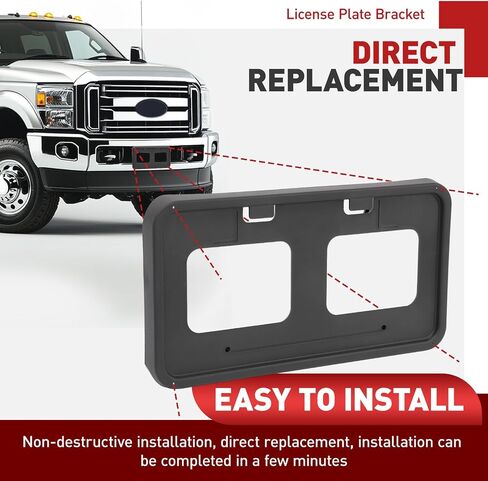 Front License Plate Bracket Holder Compatible with 2011-2016 Ford F250 F350 F450 F550 Super Duty Replacement for BC3Z-17A385-AA FO1068131 Bumper License Plate Tag Mounting Frames in Saudi Arabia