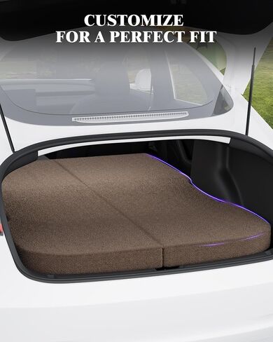 Zenzy 4" Camping Mattress for Model Y, CertiPUR-US Memory Foam, Soft and Washable Cover, Foam Car Bed Mattress for Car Sleeping- 76" x 43" in Saudi Arabia