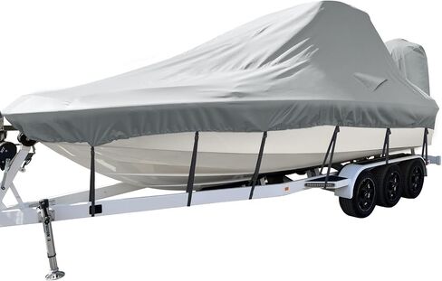 Wake Tower Boat Cover,1200D Marine Heavy Duty Waterproof Boat Cover,Fits V-Hull Bow Runabout Ski Boats, 23-25ft, Black in Kuwait