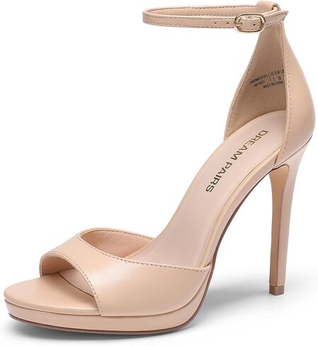 DREAM PAIRS Women's Heels, High Stilettos Ankle Strap Sexy Comfort Dress Shoes Wedding Bridal Pumps Sandals in Saudi Arabia