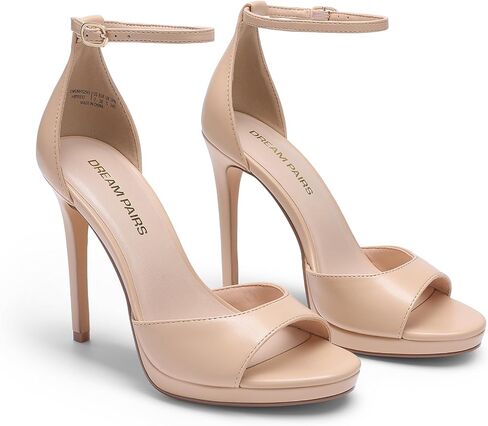 DREAM PAIRS Women's Heels, High Stilettos Ankle Strap Sexy Comfort Dress Shoes Wedding Bridal Pumps Sandals in Saudi Arabia