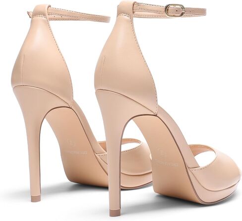 DREAM PAIRS Women's Heels, High Stilettos Ankle Strap Sexy Comfort Dress Shoes Wedding Bridal Pumps Sandals in Saudi Arabia