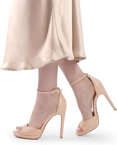 DREAM PAIRS Women's Heels, High Stilettos Ankle Strap Sexy Comfort Dress Shoes Wedding Bridal Pumps Sandals in Saudi Arabia