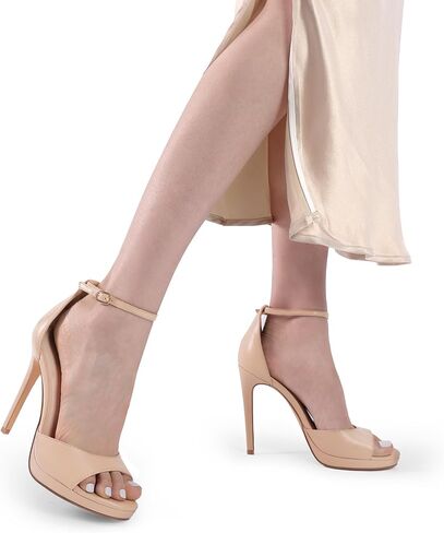 DREAM PAIRS Women's Heels, High Stilettos Ankle Strap Sexy Comfort Dress Shoes Wedding Bridal Pumps Sandals in Saudi Arabia