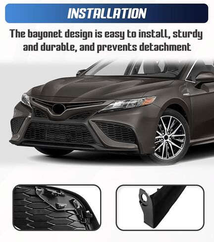 Fog Light Cover Compatible with 2021-2023 Toyota Camry SE XSE Replacement for TO1039243 TO1038243 81481-06240 81482-06200 in Saudi Arabia