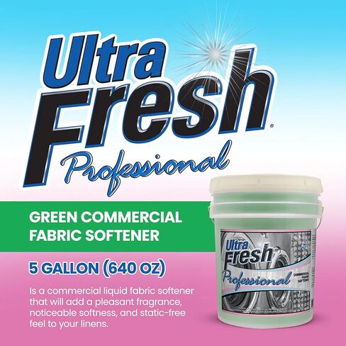 Ultra Fresh® Professional Commercial Fabric Softener (Blue) - 5 Gallon Concentrate | Premium Laundry Softener for Linens with Long-Lasting Fragrance, Exceptional Softness, and Static-Free Results in Kuwait