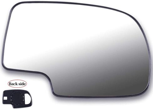 Ocpty Chrome Side Side Mirror ملاءمة لعام 2003-2006 لـ Cadillac Escalade ESV 2002-2006 لـ Chevy Avalanche 1500 2500 Smooth Mirror Glass غير حار in Kuwait