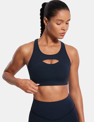 SYROKAN Aire Hole Medium-Impact Sports Bras for Women High Support Molded Cup Wireless Racerback Bra in Saudi Arabia