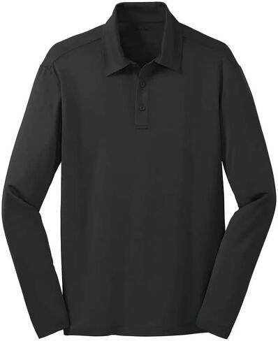 اللمسات الحريرية للرجال طويلة الأكمام البولو في 16 لونا - أحجام XS -4XL in Saudi Arabia
