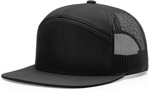 Richardson 168 Hi-Pro 7 Panel Flat Bill Bill Trucker Mesher Cap | OSFM | حزمة السائبة المتاحة in Saudi Arabia