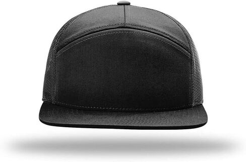 Richardson 168 Hi-Pro 7 Panel Flat Bill Bill Trucker Mesher Cap | OSFM | حزمة السائبة المتاحة in Saudi Arabia
