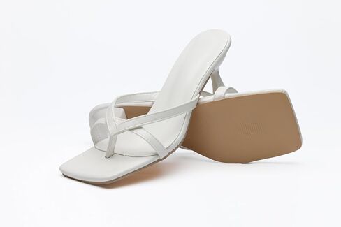 Mggmokay للسيدات هريرة الكعب الصندل Square Square Tee Open Toe Flip Flops Women Cheels in Kuwait