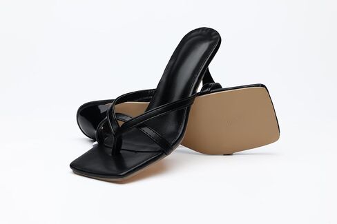 Mggmokay للسيدات هريرة الكعب الصندل Square Square Tee Open Toe Flip Flops Women Cheels in Kuwait