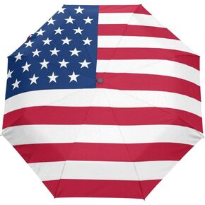 CiCily Compact Travel Umbrella American Flag Sun & Rain Auto Open Close Windproof Folding Umbrellas in Saudi Arabia