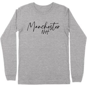 Script Manchester New Hampshire Kids Long Sleeve T-Shirt Youth in Saudi Arabia